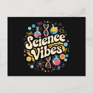Wissenschaftliche Vibes Groovy Erster Tag zurück z Postkarte