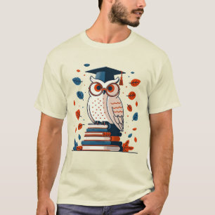 Wissenschaftliche Weisheit: Eine elegante Eule des T-Shirt