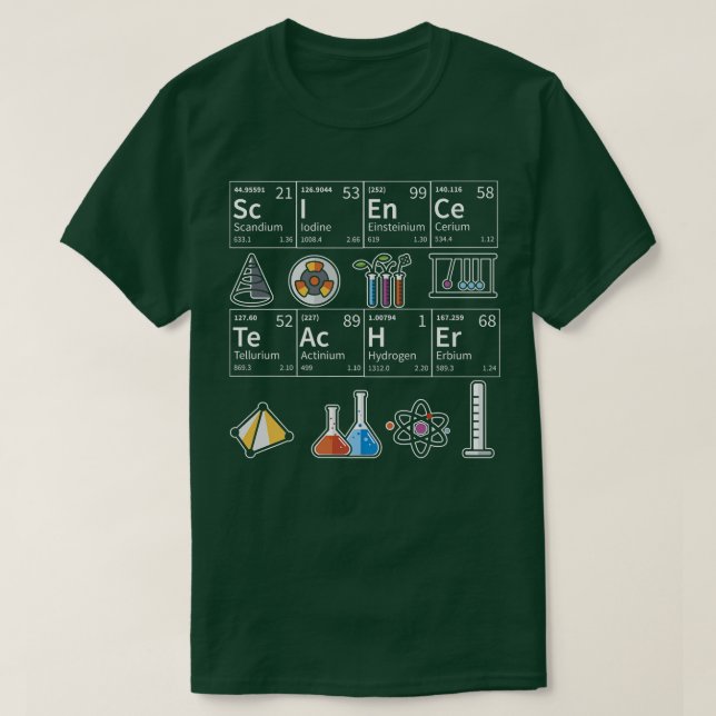 Wissenschaftlicher Lehrstuhl für periodische Tafel T-Shirt (Design vorne)
