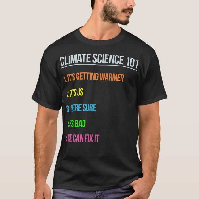 Wissenschaftlicher März des Earth Day Climate Chan T-Shirt (Vorderseite)