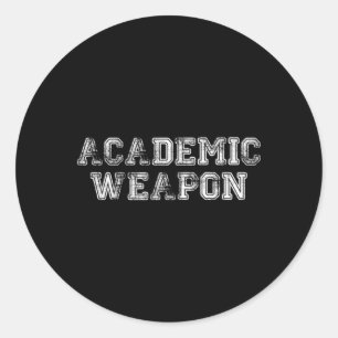 Wissenschaftlicher Weapon Student Scholastic Runder Aufkleber