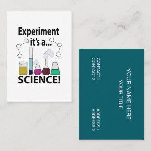 Wissenschaftliches Experiment Es ist eine Wissensc Visitenkarte
