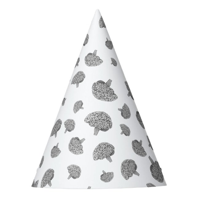 Wissenschaftliches Gehirn Partyhütchen (Vorderseite)