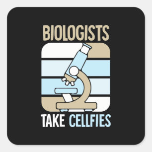 Wissenschaftliches Geschenk Biologen nehmen Zell Quadratischer Aufkleber