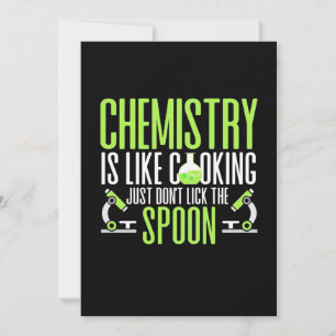 Wissenschaftliches Geschenk   Chemie ist wie Koche Save The Date