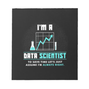 Wissenschaftliches Geschenk Ich bin Datenwissens Notizblock