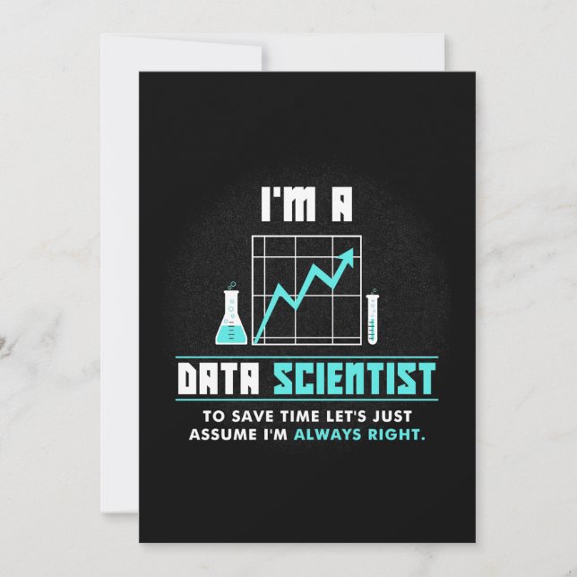 Wissenschaftliches Geschenk | Ich bin Datenwissens Save The Date (Vorderseite)
