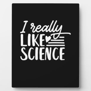 Wissenschaftliches Geschenk Ich mag Wissenschaft Fotoplatte
