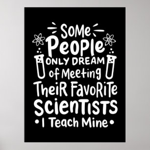 Wissenschaftliches Geschenk Ich unterrichte Lieb Poster