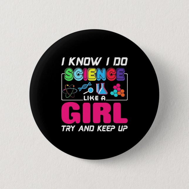 Wissenschaftliches Geschenk | Ich weiß, dass ich W Button (Vorderseite)