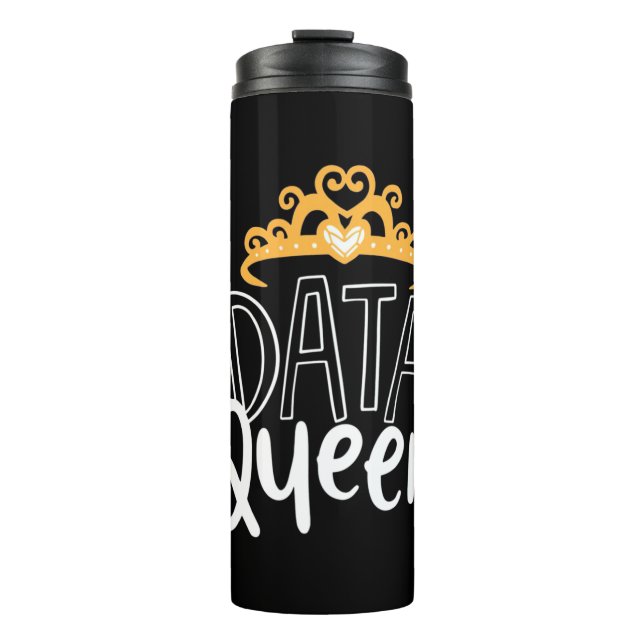 Wissenschaftliches Geschenk | Proud Data Queen Thermosbecher (Vorderseite)