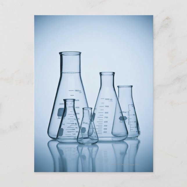 Wissenschaftliches Glas blau Postkarte (Vorderseite)
