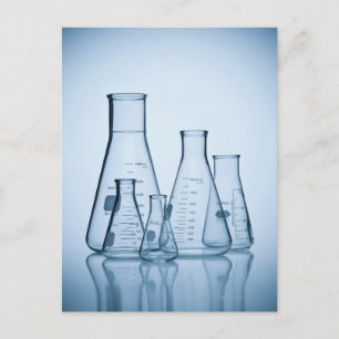 Wissenschaftliches Glas blau Postkarte