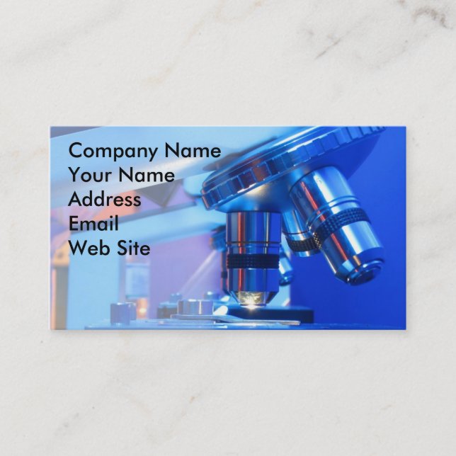 Wissenschaftliches Mikroskop Visitenkarte (Vorderseite)