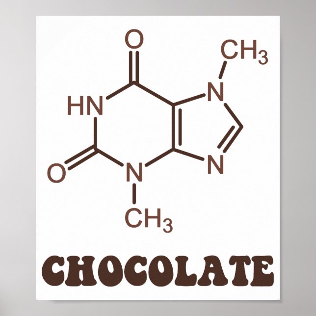 Wissenschaftliches Schokoladenelement Theobrominmo Poster (Vorne)