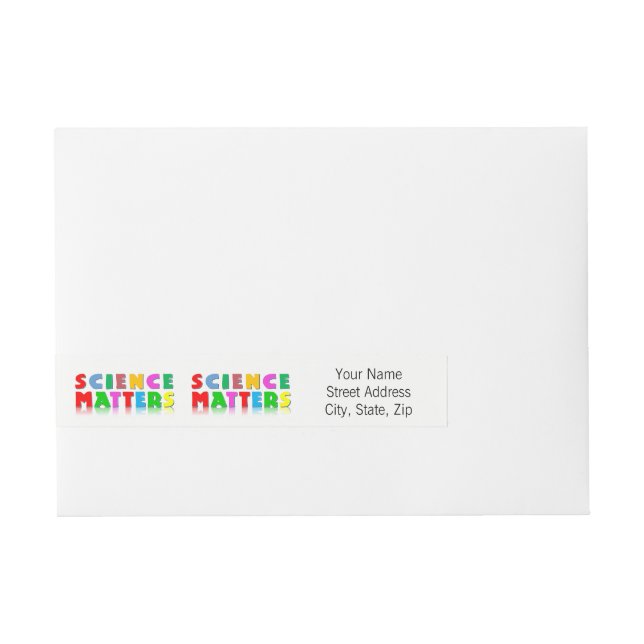 Wissenschafts-Angelegenheiten Rundum-Adressaufkleber (Vorderseite)