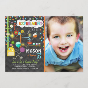 Wissenschafts-Experiment-Geburtstags-Party Einladung
