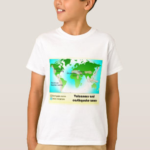 Wissenschafts-, Geografie-, Vulkan- und T-Shirt