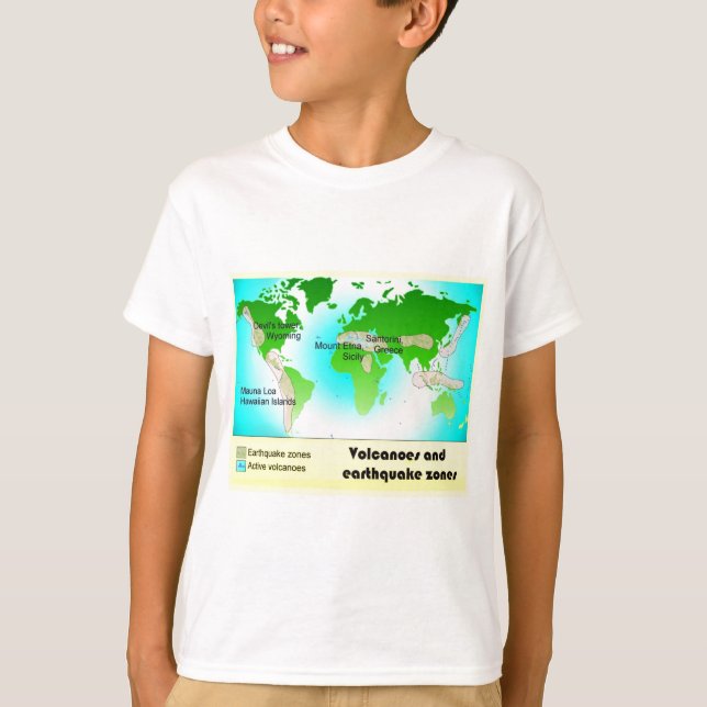 Wissenschafts-, Geografie-, Vulkan- und T-Shirt (Vorderseite)