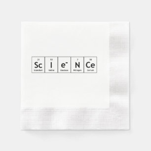 Wissenschafts-Periodensystem-Element-Wort-Chemie Serviette