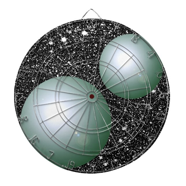 Wissenschafts-Planeten-planetarische Geeky Dartscheibe (vorne)