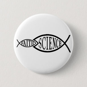 Wissenschafts-Trumpf-Glauben-Fische Button