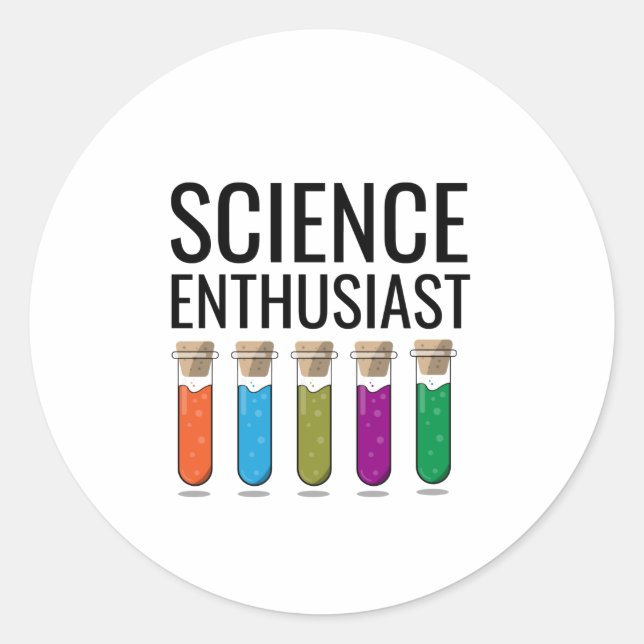 Wissenschaftsenthusiast Runder Aufkleber (Vorderseite)