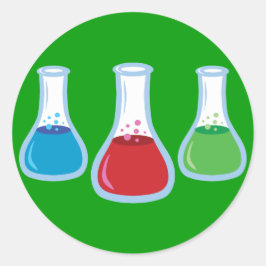 Wissenschaftsflaschen Runder Aufkleber