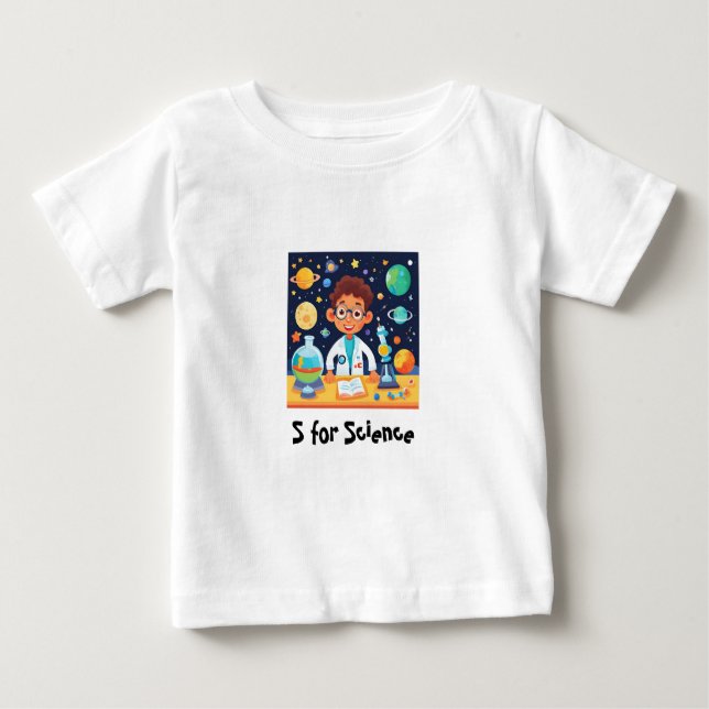 Wissenschaftskind (s für Wissenschaft) Baby T-shirt (Vorderseite)
