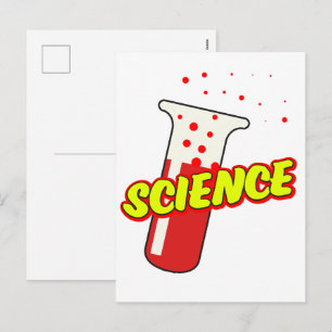 Wissenschaftskolben Cartoon Feiertagspostkarte