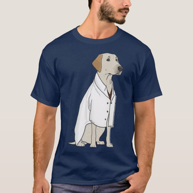 Wissenschaftslabor Labrador Retriever im Laborkitt T-Shirt (Vorderseite)