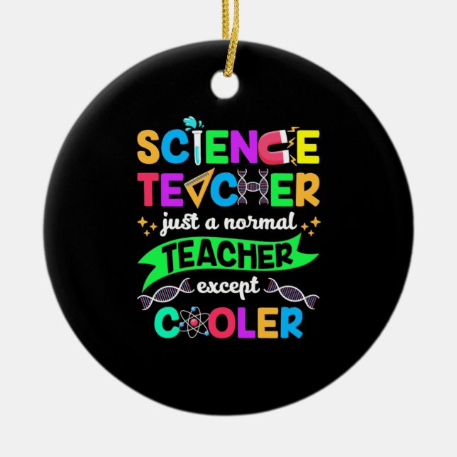 Wissenschaftslehrer Cool Keramik Ornament (Vorne)