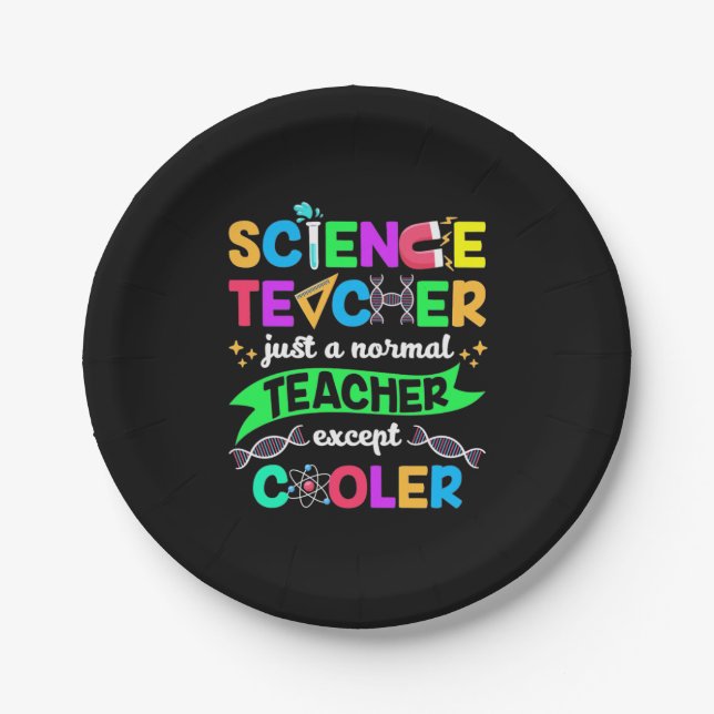 Wissenschaftslehrer Cool Pappteller (Vorderseite)