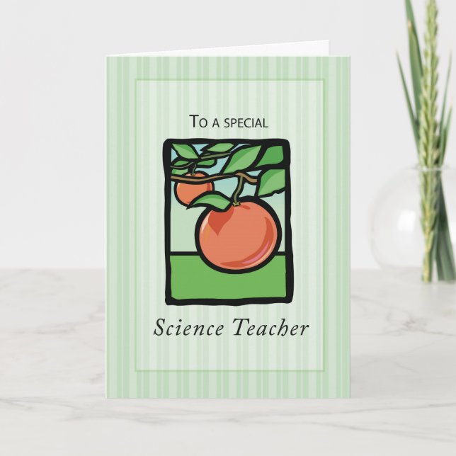 Wissenschaftslehrer Danke, Apple Dankeskarte (Vorderseite)