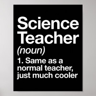 Wissenschaftslehrer definiert Spaß als Erstes in d Poster