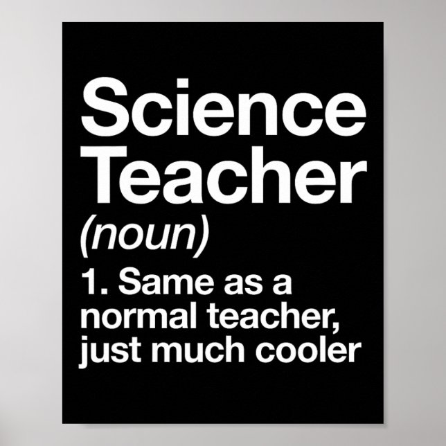 Wissenschaftslehrer definiert Spaß als Erstes in d Poster (Vorne)