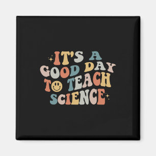 Wissenschaftslehrer gibt ihm einen guten Tag, um d Magnet