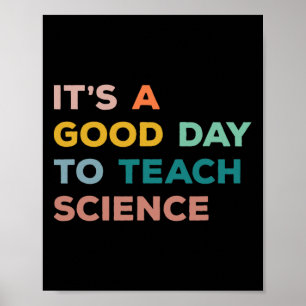 Wissenschaftslehrer gibt ihm einen guten Tag, um d Poster