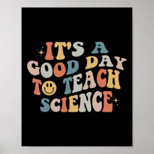 Wissenschaftslehrer gibt ihm einen guten Tag, um d Poster