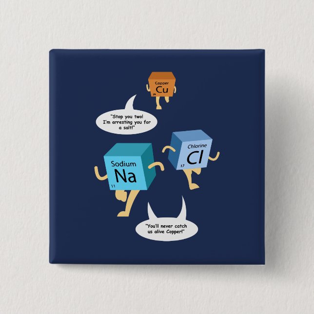 Wissenschaftslehrer Lustiger Geek-Gag Button (Vorderseite)