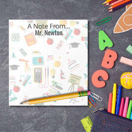 Wissenschaftslehrer Personalisierte Äpfelbücher Notizblock