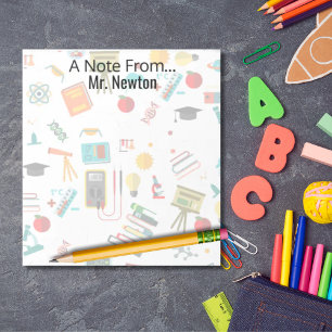 Wissenschaftslehrer Personalisierte Äpfelbücher Notizblock