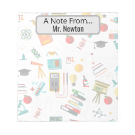 Wissenschaftslehrer Personalisierte Äpfelbücher Notizblock