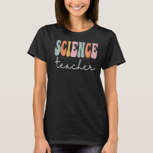 Wissenschaftslehrer Retro Groovy Frauen glückliche T-Shirt