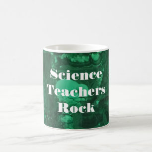 Wissenschaftslehrer Rock Bright Green Gemstone Kaffeetasse