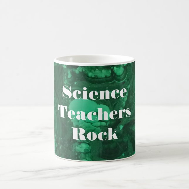Wissenschaftslehrer Rock Bright Green Gemstone Kaffeetasse (Mittel)