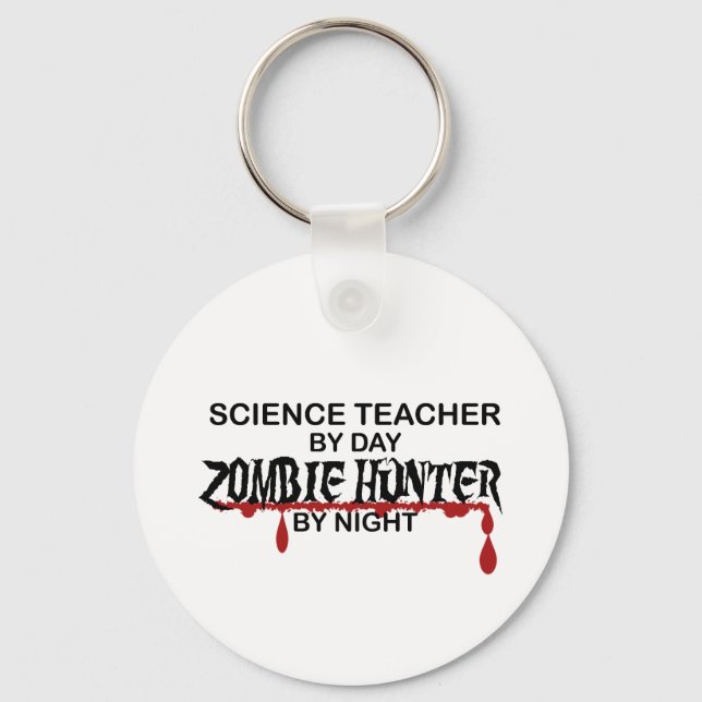 Wissenschaftslehrer Zombie Hunter Schlüsselanhänger (Vorderseite)