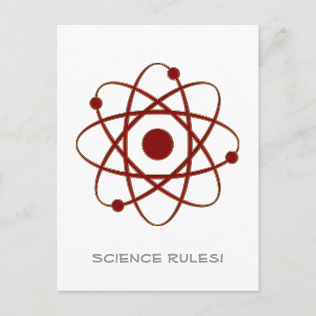 Wissenschaftsregeln! - Atom (005a) Postkarte (Vorderseite)