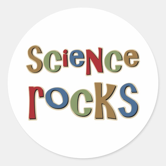 Wissenschaftsrocks Runder Aufkleber (Vorderseite)