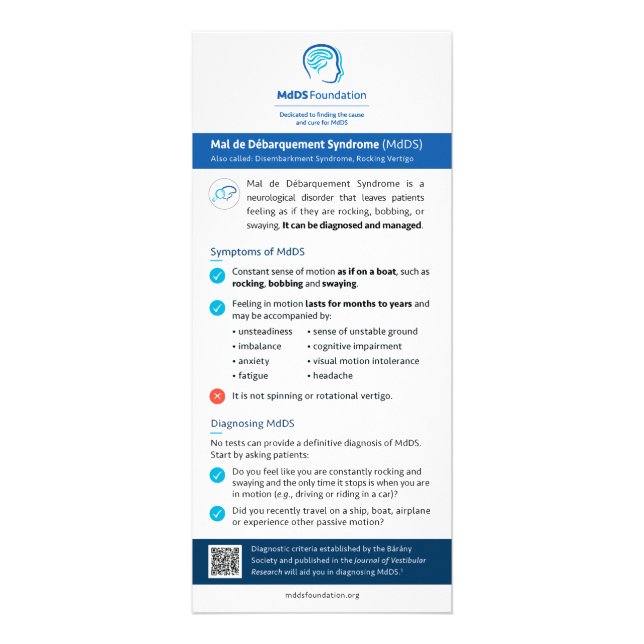 Wissenskarte, MdDS-Informationen für Ärzte Werbekarte (Vorne)